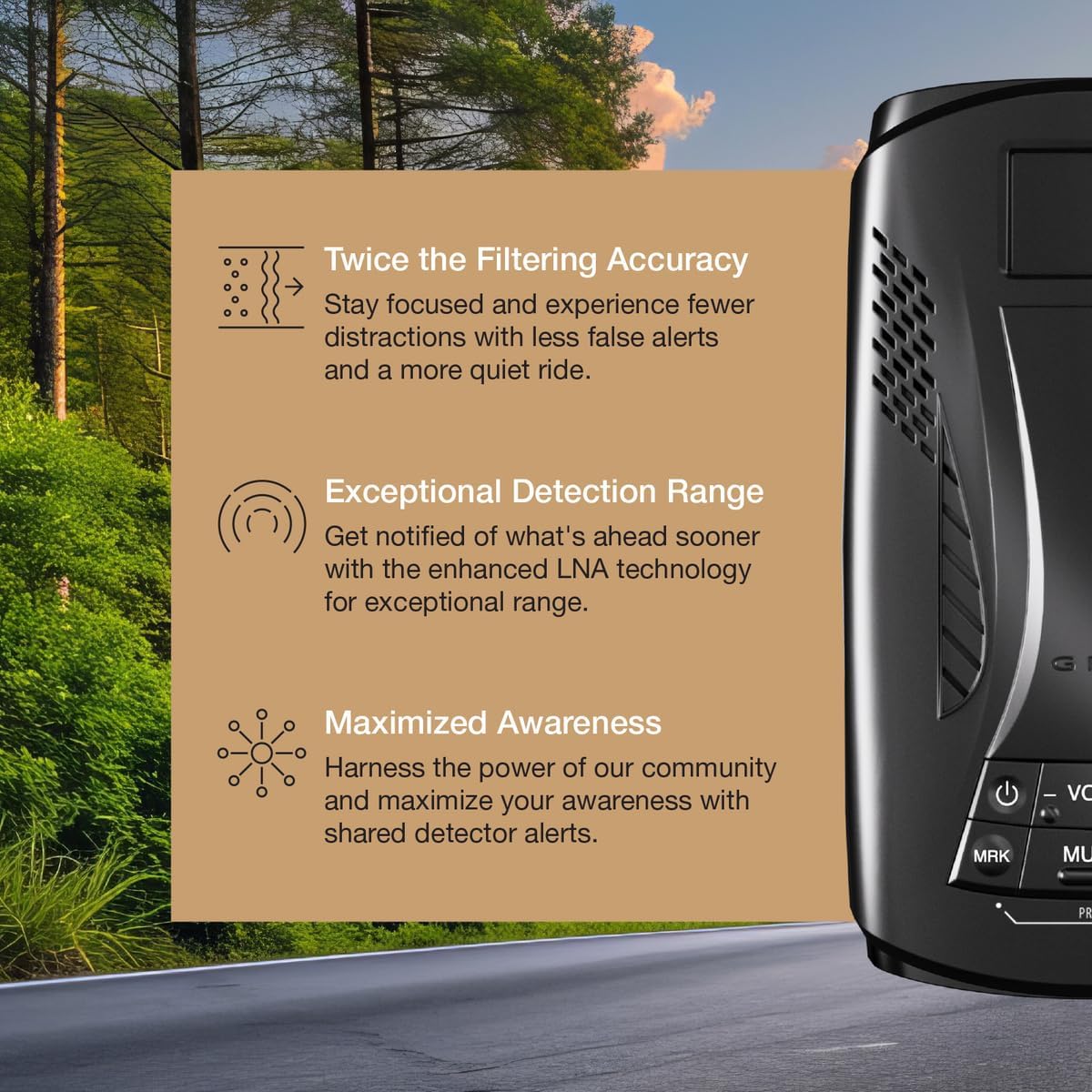 Escort MAX 4 Radar Detector – 2X The Filtering Accuracy, AutoLearn Intelligence, Advanced Detection Range, Built-in GPS and Bluetooth Connectivity, Apple CarPlay and Android Auto Compatible Escort MAX 4 Radar Detector – 2X The Filtering Accuracy, AutoLearn Intelligence, Advanced Detection Range, Built-in GPS and Bluetooth Connectivity, Apple CarPlay and Android Auto Compatible - Image 3