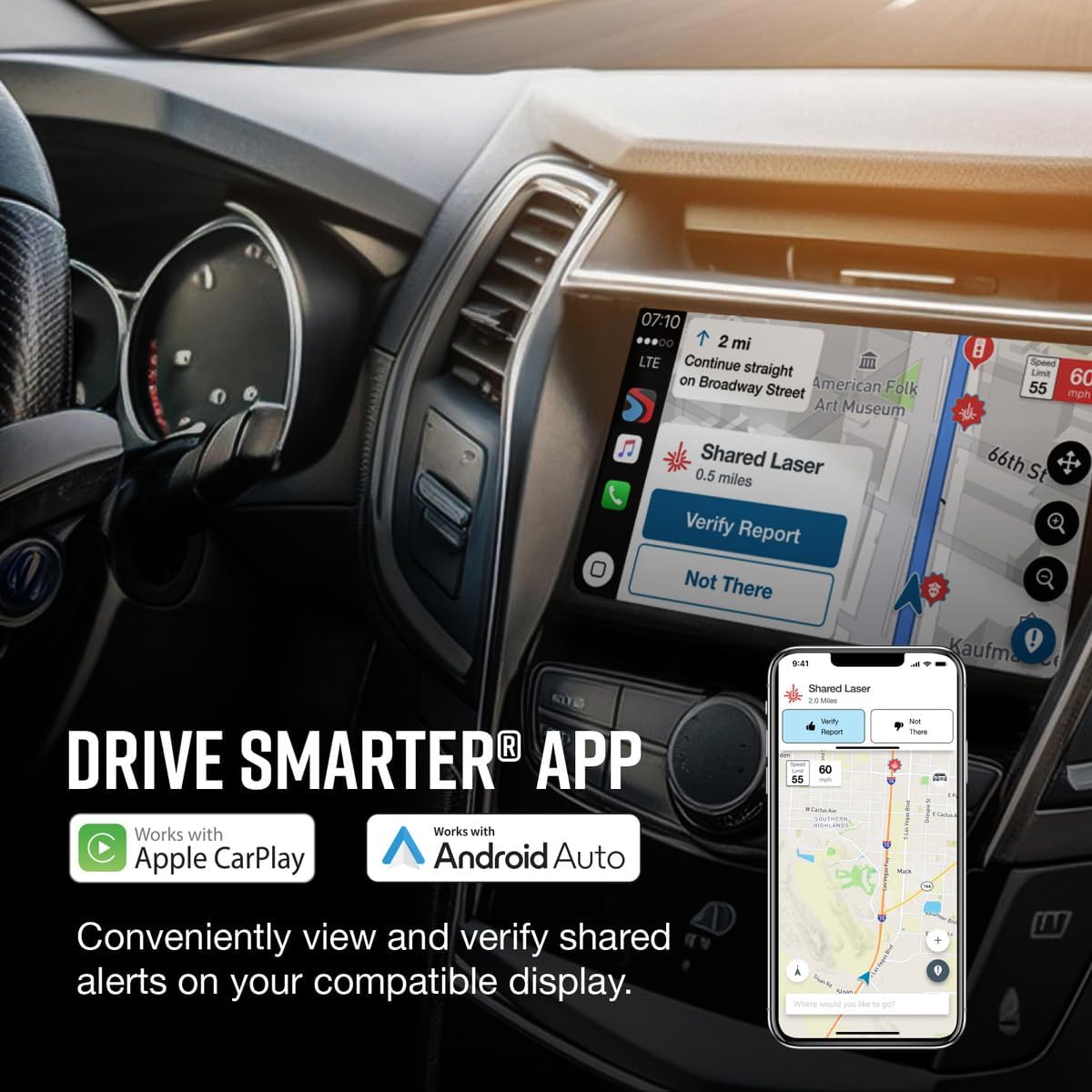 Escort MAX 4 Radar Detector – 2X The Filtering Accuracy, AutoLearn Intelligence, Advanced Detection Range, Built-in GPS and Bluetooth Connectivity, Apple CarPlay and Android Auto Compatible Escort MAX 4 Radar Detector – 2X The Filtering Accuracy, AutoLearn Intelligence, Advanced Detection Range, Built-in GPS and Bluetooth Connectivity, Apple CarPlay and Android Auto Compatible - Image 5