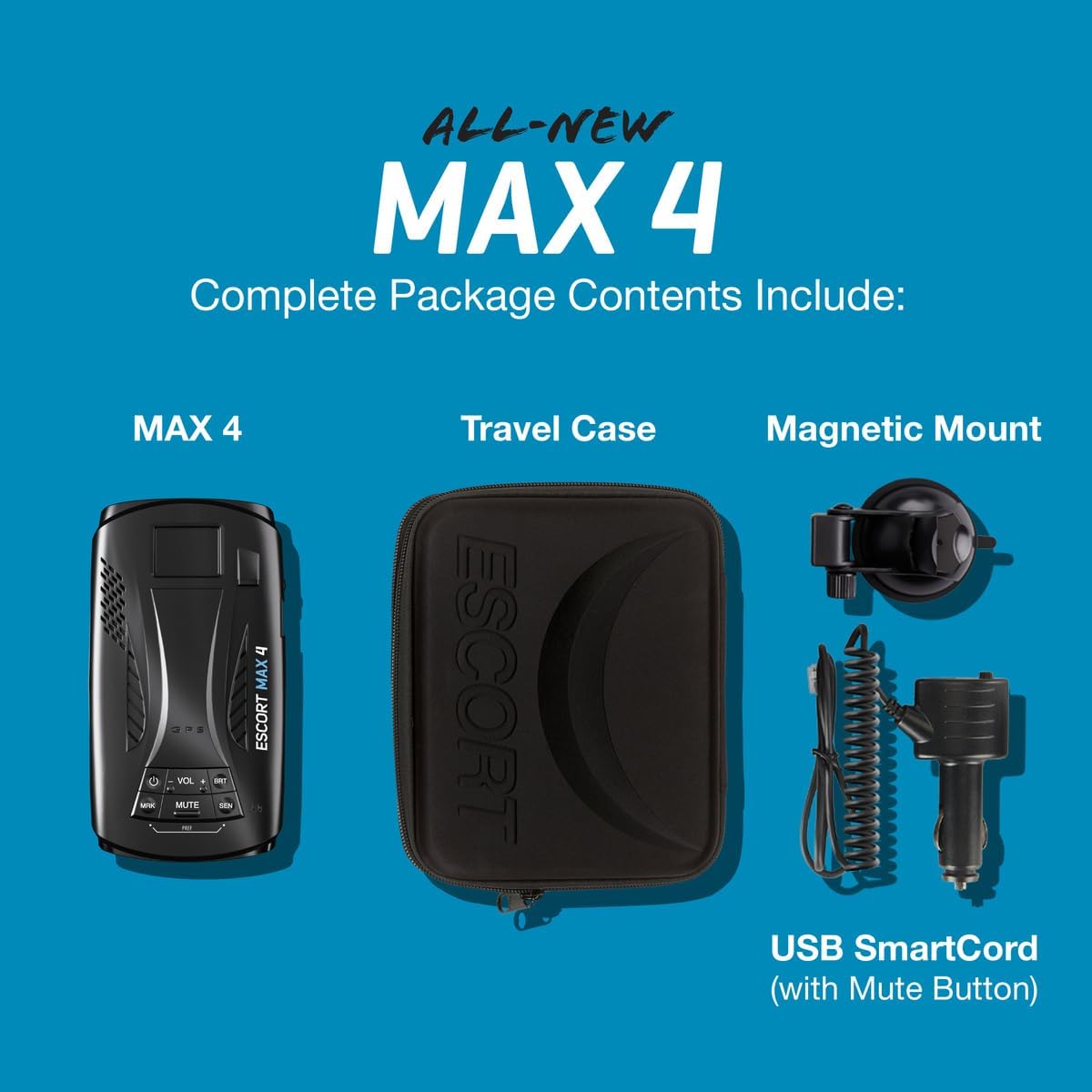 Escort MAX 4 Radar Detector – 2X The Filtering Accuracy, AutoLearn Intelligence, Advanced Detection Range, Built-in GPS and Bluetooth Connectivity, Apple CarPlay and Android Auto Compatible Escort MAX 4 Radar Detector – 2X The Filtering Accuracy, AutoLearn Intelligence, Advanced Detection Range, Built-in GPS and Bluetooth Connectivity, Apple CarPlay and Android Auto Compatible - Image 7