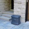 FCMP Outdoor - 26 Gallon Ice Melt Outdoor Storage Bin Container for Sand, Salt, Gardening Supplies, Animal Bird, Bird Seed, and More, Granite Gray