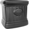 FCMP Outdoor - Outdoor Salt, Sand, and Storage Bin – Residential Deck Box, Multi-purpose for Entranceways, Porch, Patio (SB120-BLK) Black