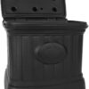 FCMP Outdoor - Outdoor Salt, Sand, and Storage Bin – Residential Deck Box, Multi-purpose for Entranceways, Porch, Patio (SB120-BLK) Black