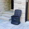 FCMP Outdoor - Outdoor Salt, Sand, and Storage Bin – Residential Deck Box, Multi-purpose for Entranceways, Porch, Patio (SB120-BLK) Black