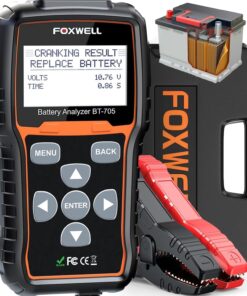 FOXWELL BT705 Car Battery Tester 24V 12V, Professional Automotive 100-2000CCA Battery Load Tester, Digital Cranking Charging System Alternator Analyzer for Heavy Duty Truck Boat Marine Shop Mechanic