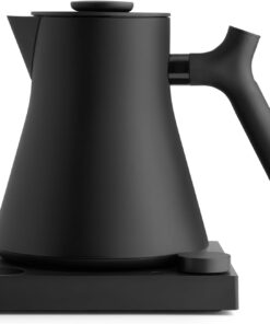 Fellow Corvo EKG Pro Electric Tea Kettle - Quick Heating, Precise Temperature Control Electric Kettle, Scheduling, Built-in Brew Timer for Boiling Water - Matte Black - 0.9 Liter