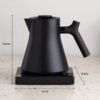 Fellow Corvo EKG Pro Electric Tea Kettle - Quick Heating, Precise Temperature Control Electric Kettle, Scheduling, Built-in Brew Timer for Boiling Water - Matte White with Maple Handle - 0.9 Liter