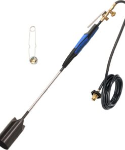 Flame King Propane Torch Kit Heavy Duty Weed Burner, 500,000 BTU with Flint Striker, with 10-ft Hose Regulator Assembly