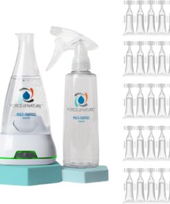 Force of Nature Multi-Purpose Cleaner & Deodorizer Extra Value Bundle - Reusable Bottle, 25 Refills - EPA Registered, Toxin-Free All-Purpose Natural Cleaning Supplies