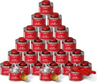 Gas One 24 Pack 6 Hour Chafing Fuel - Food Warmer for Chafing Dish Buffet Set - Reusable Liquid Safe Fuel With Wick & Lid Opener