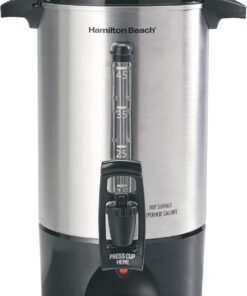 Hamilton Beach 45 Cup Coffee Urn and Hot Beverage Dispenser, Silver (40519)