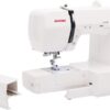 Janome JW8100 Fully-Featured Computerized Sewing Machine with 100 Stitches, 7 Buttonholes, Hard Cover, Extension Table and 22 Accessories