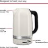 KitchenAid 1.7L Electric Kettle w/Temp Control KEK1701, Porcelain White