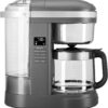 KitchenAid 12 Cup Drip Coffee Maker with Spiral Showerhead and Programmable Warming Plate, ‎Matte Grey - KCM1209