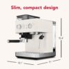 KitchenAid Semi Automatic Espresso Machine with Burr Grinder, 2.5L, KES6551PL, Porcelain White KitchenAid Semi Automatic Espresso Machine with Burr Grinder, 2.5L, KES6551PL, Porcelain White