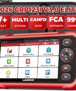 LAUNCH OBD2 Scanner CRP123I V3.0 Elite,2026 Lifetime Free Update Engine ABS SRS Transmission Scan Tool, Oil/Throttle/SAS/EPB/DPF/BMS Reset/ABS Bleeding Car Scanner,FCA SGW, CANFD & DoIP,Battery Test