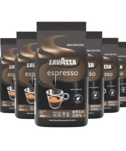 Lavazza Espresso Whole Bean Coffee, Medium Roast, 100% Arabica, 2.2 lb Bag (Pack of 6)