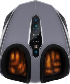 MIKO Foot Massager Machine with Deep-Kneading, Compression, Shiatsu, and Heat for Plantar Fasciitis, Neuropathy - Fits up to Men Size 12