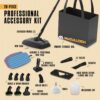 McCulloch Canister Steam Cleaner MC1375, 90 Minute Runtime, 20 Accessories, Jet Nozzle, Brushes, & More - Steam Cleaner for Home, Tile, Carpet, Furniture, & Personal Car Detailing