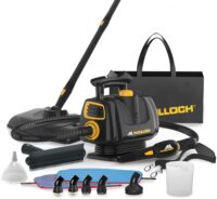 McCulloch MC1270 Portable Power Steam Cleaner, 30 Minute Runtime, 16 Accessories Mop Head, Brushes, & More - Built for Home, Tile, Grout, Carpet, Furniture, & Personal Car Detailing
