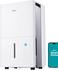 Midea 1,500 Sq. Ft. Energy Star Certified Dehumidifier With Reusable Air Filter 22 Pint - Ideal For Basements, Large & Medium Sized Rooms, And Bathrooms (White)