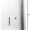 Midea 4,500 Sq. Ft. Dehumidifier With Pump Included, 50 Pint - Ideal For Basements, Large & Medium Sized Rooms, And Bathrooms (White) Midea 4,500 Sq. Ft. Dehumidifier With Pump Included, 50 Pint - Ideal For Basements, Large & Medium Sized Rooms, And Bathrooms (White)
