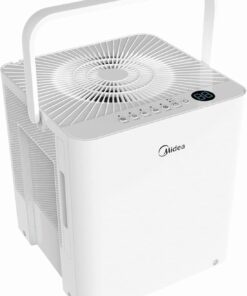 Midea Cube 50 Pint Dehumidifier for Basement and Rooms at Home for up to 4,500 Sq. Ft., Built-in Pump, Drain Hose Included, Smart Control, Works with Alexa (White), ENERGY STAR Most Efficient 2022