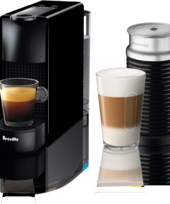 Nespresso Essenza Mini Espresso Machine by Breville with Milk Frother,20.3 fl oz, Piano Black