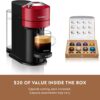 Nespresso Vertuo Next Coffee and Espresso Machine by Breville with Milk Frother, 1.1 liters, Cherry