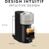 Nespresso Vertuo Next Coffee and Espresso Maker by Breville, with Aeroccino Milk Frother, Light Grey