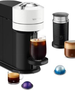 Nespresso Vertuo Next Coffee and Espresso Maker by De'Longhi with Aeroccino Milk Frother, White