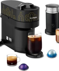 Nespresso Vertuo Pop+ Coffee and Espresso Maker by De'Longhi, Samra Origins by The Weeknd Vertuo Buna Yellow Aeroccino3 milk frother