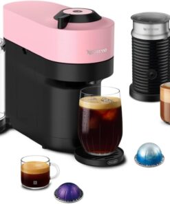 Nespresso Vertuo Pop+ Coffee and Espresso Maker by De'Longhi with Milk Frother, Candy Pink