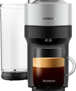 Nespresso Vertuo Pop+ Deluxe Coffee and Espresso Machine by De'Longhi, 120 Volts, Silver