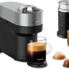 Nespresso Vertuo Pop+ Deluxe Coffee and Espresso Maker by Breville with Milk Frother, Titan
