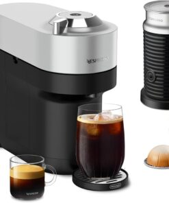Nespresso Vertuo Pop+ Deluxe by De'Longhi with Aeroccino, Silver
