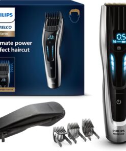 Norelco Philips Hair Clipper 9000 Series, Hair Trimmer, Auto Turbo, Dual Cut Technology, Motorized Combs, 400 Length Settings, 120 Min. Runtime, Zero Maintenance, Model HC9450/40
