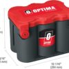 OPTIMA Batteries High Performance 78 RedTop Sealed AGM Car, Truck and SUV Starting Battery, 800 CCA, Side Terminals, Maintenance Free, Versitile Mounting