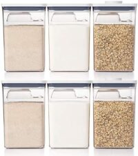 OXO Good Grips 12-Piece POP Container Bulk Set - 6 Count 4.4 Qt Containers, 6 Scoops