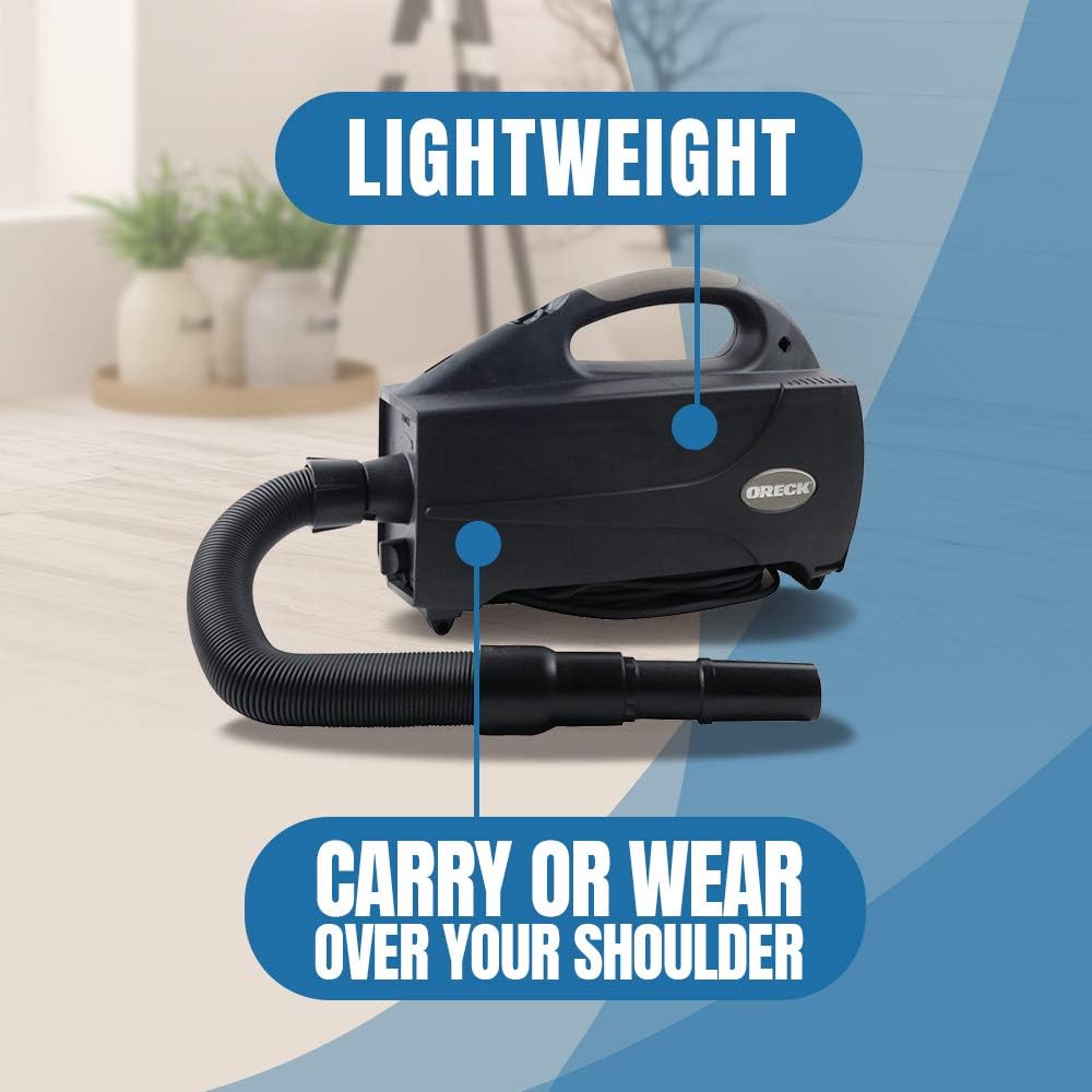 Oreck Compact Canister Vacuum Cleaner, Portable Handheld Vacuum for Carpet and Hard Floors, Lightweight, Powerful Suction with Versatile Tools, Corded Canister Vacuum Cleaners for Home Use67 Oreck Compact Canister Vacuum Cleaner, Portable Handheld Vacuum for Carpet and Hard Floors, Lightweight, Powerful Suction with Versatile Tools, Corded Canister Vacuum Cleaners for Home Use