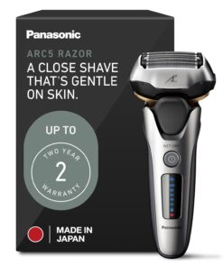 Panasonic ARC5 Electric Razor for Men with Pop-up Trimmer, Wet Dry 5-Blade Electric Shaver with Intelligent Shave Sensor and 16D Flexible Pivoting Head - ES-ALV6HS (Silver)