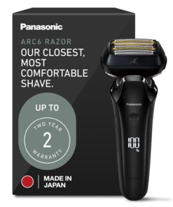 Panasonic ARC6 Electric Razor for Men Face, Wet & Dry Shavers for Men with Foil Shaver, Pop-up Trimmer, Ultra-Fast 6-Blade, Smart Shave Sensor, 22D Flexible Pivoting Head - ES-LS8A-K (Black)