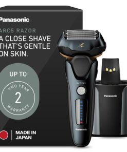 Panasonic Electric Razor for Men, Electric Shaver for Men, ARC5 with Premium Automatic Cleaning and Charging Station, Wet Dry Shaver, Cordless Razor, with Pop-Up Trimmer ES-LV97-K, Black