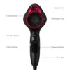 Panasonic Nanoe Hair Dryer, 1875 Watt Professional Blow Dryer for Smooth, Shiny Hair with 3 Attachments Quick Dry Nozzle, Diffuser and Concentrator Nozzle – EH-NA65-K (Black/Pink), Black