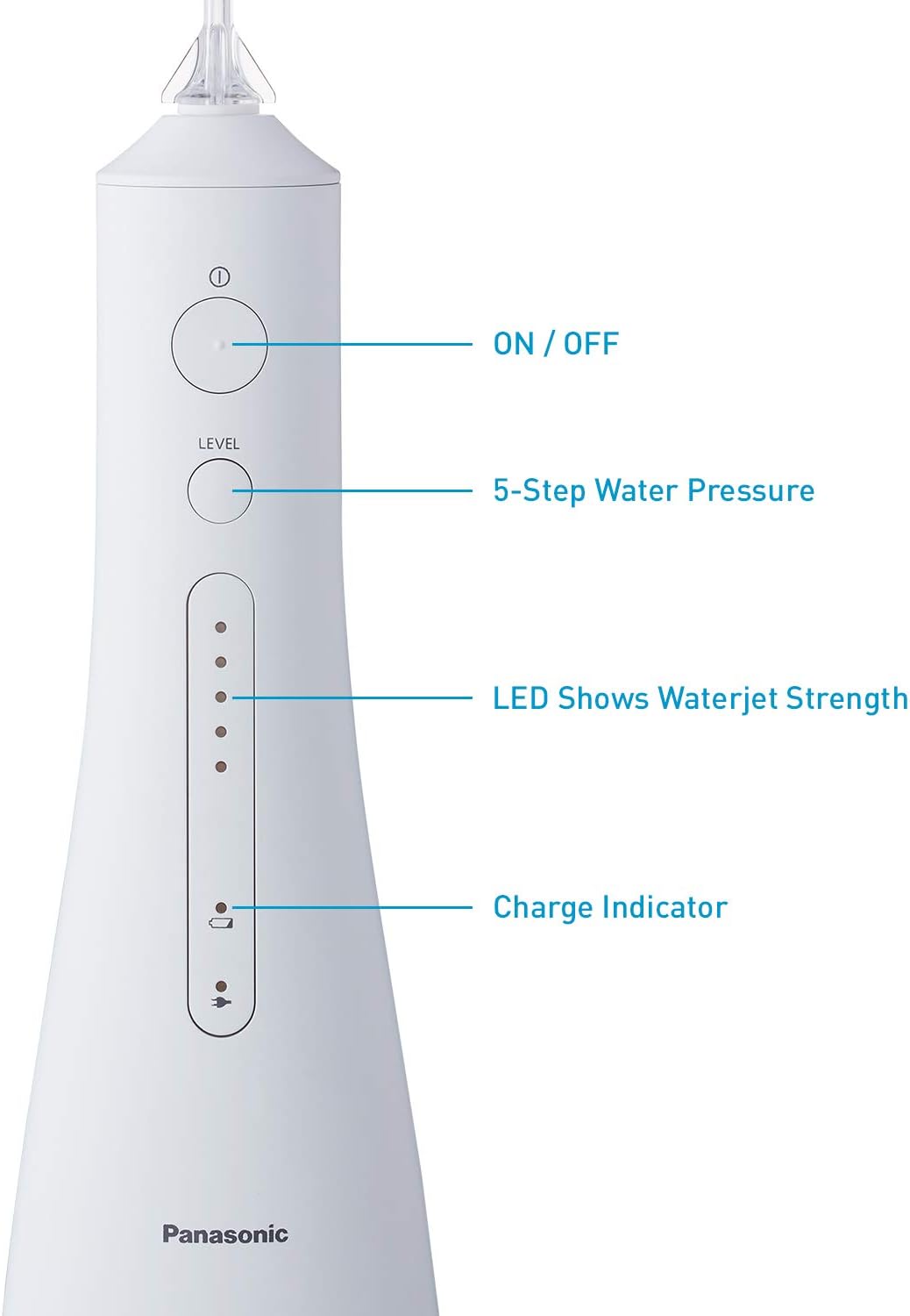 Panasonic Professional Cordless Water Flosser for Dental, Bridge and Orthodontic Care, Portable Oral Irrigator with Ultrasonic Cleaning – EW1511W (White)11 Panasonic Professional Cordless Water Flosser for Dental, Bridge and Orthodontic Care, Portable Oral Irrigator with Ultrasonic Cleaning – EW1511W (White)