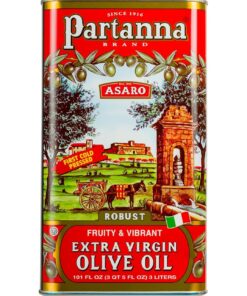 Partanna Robust Extra Virgin Olive Oil - Premium Castelvetrano Oil - Harvested in Sicily - Pure Authentic Italian - Monovarietal - Rich in Flavor - First Cold Pressed - 101 fl oz (3 L) Tin