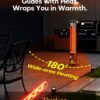Patio Heater for Outdoor Use, Infrared Electric Outdoor Heater, 1500W Instant Heating, 60-Degree Oscillation, 9 Heat Levels, 9H Timer, Remote, for Garage, Backyard, Large Room, Indoor, 32.2”, Black
