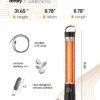 Patio Heater for Outdoor Use, Infrared Electric Outdoor Heater, 1500W Instant Heating, 60-Degree Oscillation, 9 Heat Levels, 9H Timer, Remote, for Garage, Backyard, Large Room, Indoor, 32.2”, Black