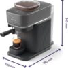Philips Baristina Espresso Machine+Milk Frother Bundle. Real espresso. Compact coffee machine, portafilter, grinder, Cafe Crema. Dairy & Non-Dairy Milk foam​. Hot & Cold. Easy Clean. Black (BAR303/60)