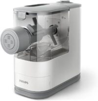 Philips Kitchen Appliances Compact Pasta and Noodle Maker, Viva Collection, Comes with 3 Default Classic Pasta Shaping Discs, Fully Automatic, Recipe Book, Small, White (HR2370/05)
