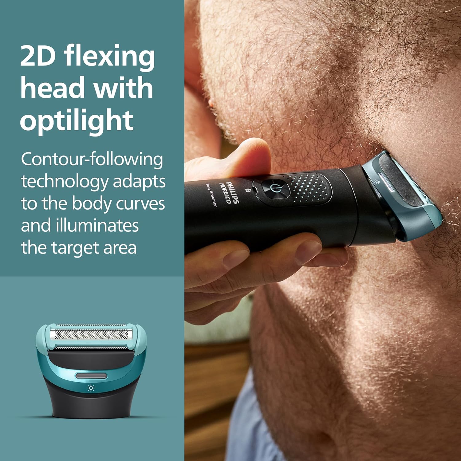 Philips Norelco Body Groomer 9000 Series, Intimate Trimmer for Bi-directional Use & Waterproof Wet Dry Body Shaver System with Foldable Back Attachment & UV Cube Cleaner, BG9485 5025 Philips Norelco Body Groomer 9000 Series, Intimate Trimmer for Bi-directional Use & Waterproof Wet Dry Body Shaver System with Foldable Back Attachment & UV Cube Cleaner, BG9485/50